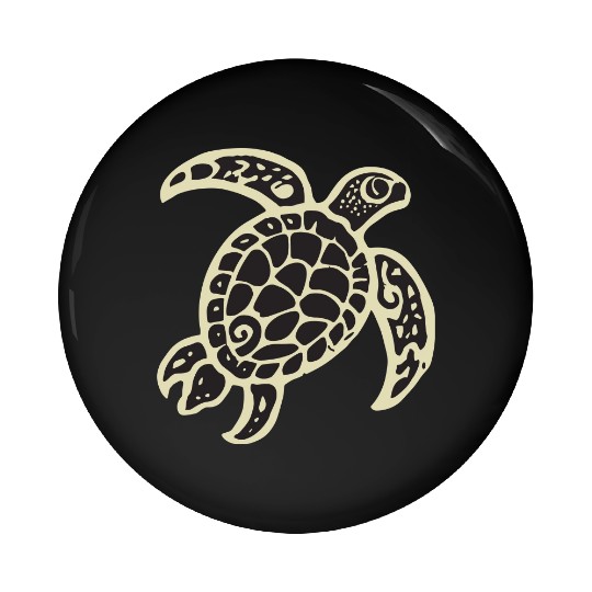 Sea Turtle Design 2 Color Vector Pin Buttons