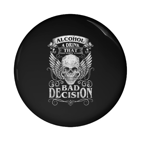 Non-Alcoholic Sanity Motivation Pin Buttons