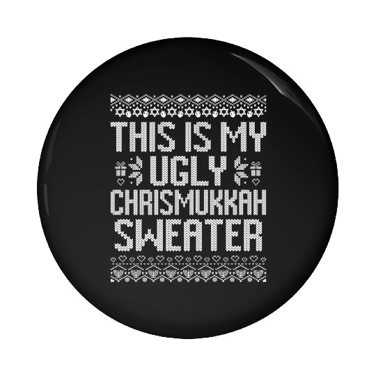 Happy Chrismukkah Christmas Hannukkah Gift Pin Buttons