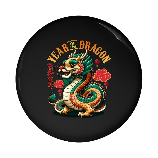 Dragon Year 2024 Embrace Lunar New Year Prosperity Pin Buttons