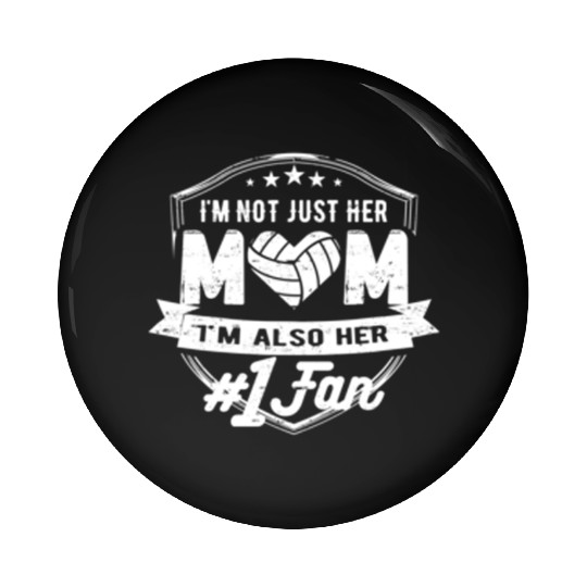 Number One Fan Volleyball Mom Pin Buttons