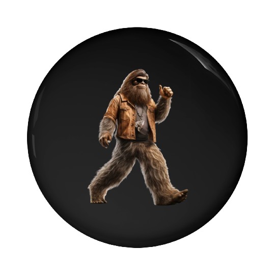Bigfoot Sasquatch Rock Pin Buttons