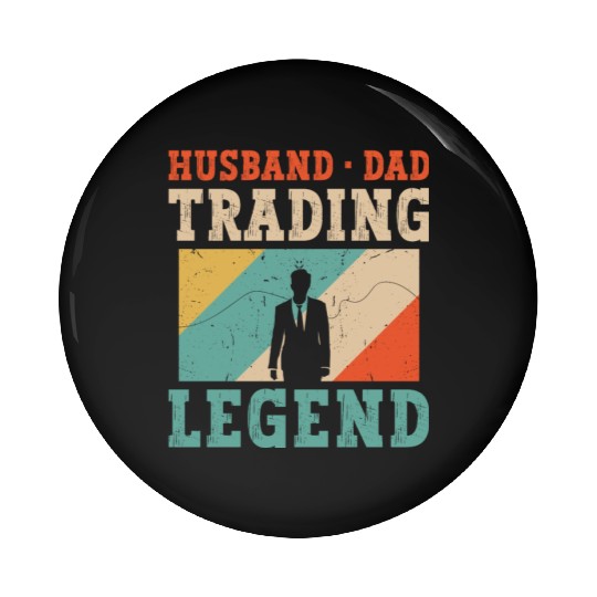 Husband Dad Trading Retro, Best Day Trader Market Pin Buttons