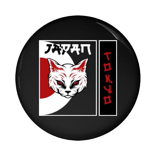 kawaii cat anime japanese retro Pin Buttons