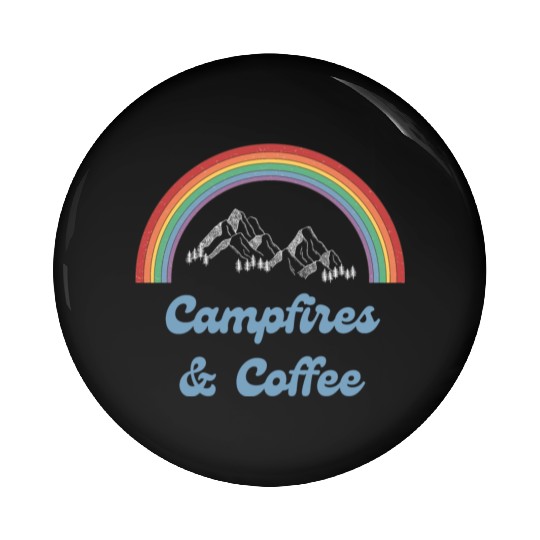 Campfires and Coffee Pin Buttons