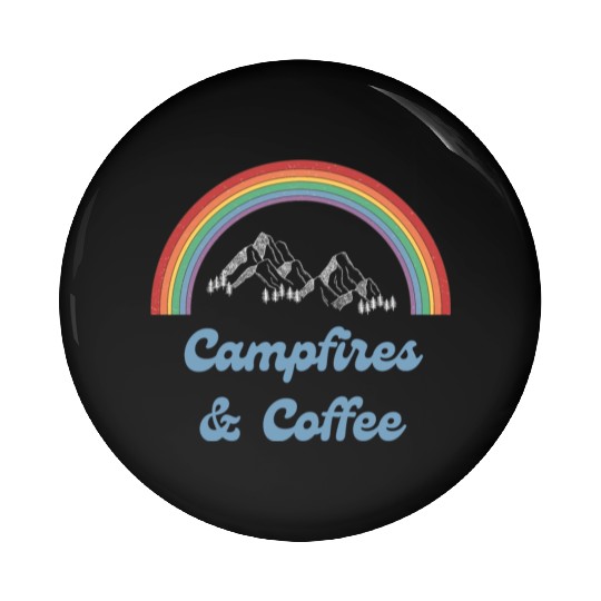 Campfires and Coffee Pin Buttons