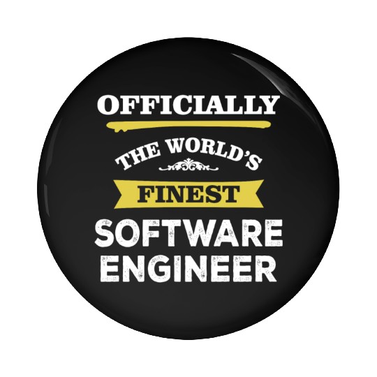 The World's Finest Software Engineer Pin Buttons