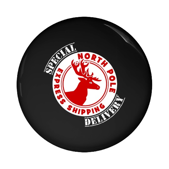 NORTH POLE SPECIAL DELIVERY Pin Buttons