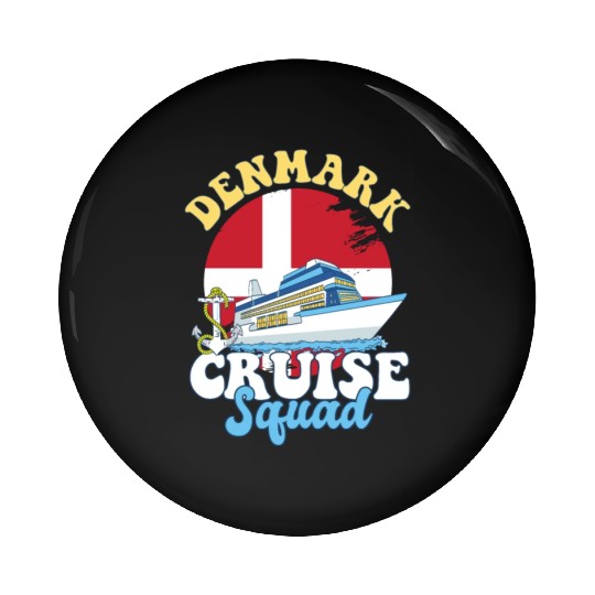 Denmark Cruise Squad Family Vacation Trip Pin Buttons