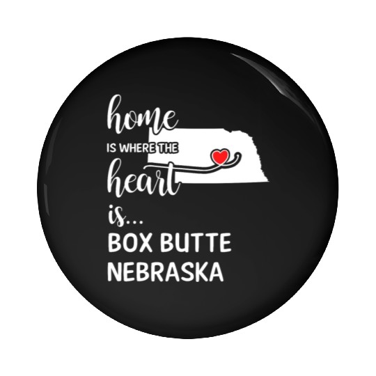 Box Butte County Nebraska Is Where My Heart Is Pin Buttons