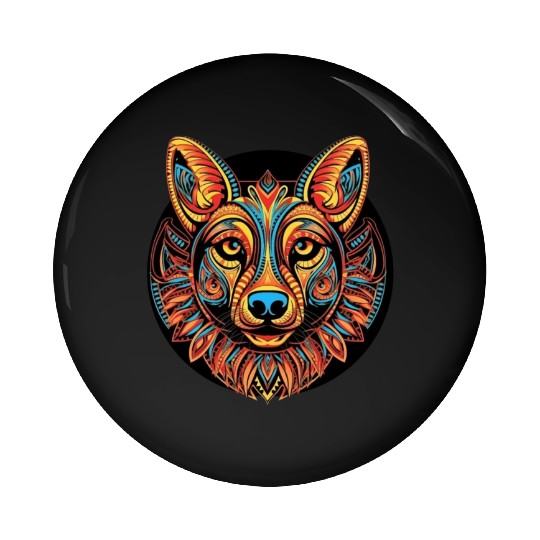 German Shepherd Funny Dog Street Art Comic Pet Pin Buttons