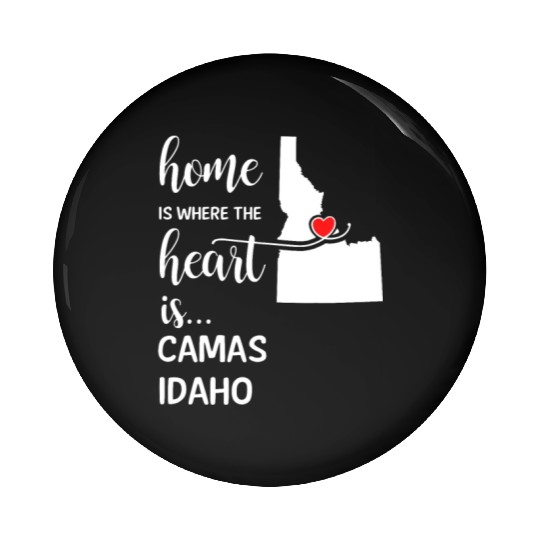 Camas County Idaho Is Where My Heart Is Cool Gift Pin Buttons