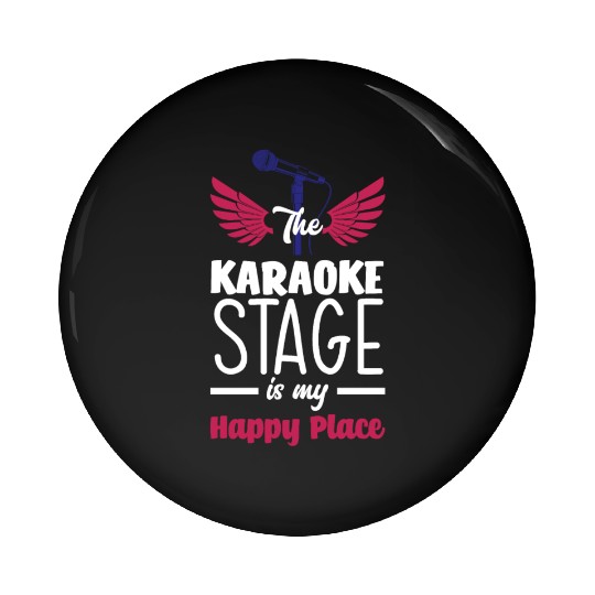 Funny Karaoke Singer Singing Musician Karaoke Gift Pin Buttons