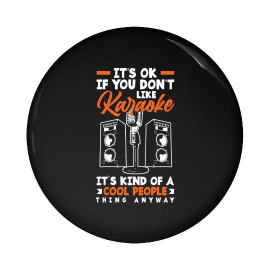 Funny Karaoke Singer Singing Musician Karaoke Gift Pin Buttons