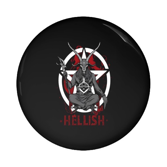 Hellish Satan Baphomet Pin Buttons