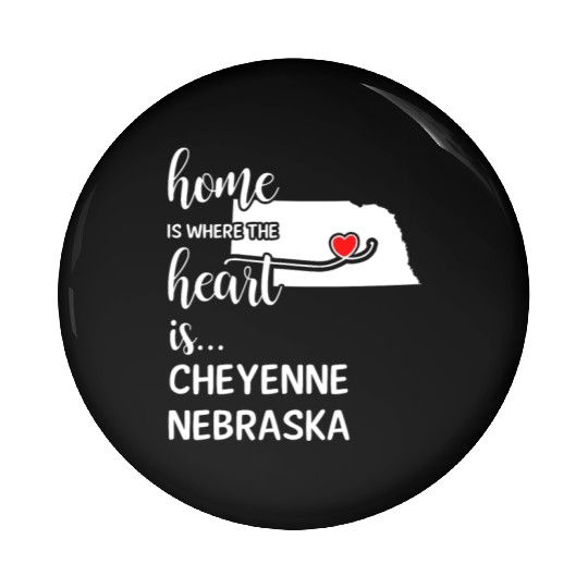 Cheyenne County Nebraska Is Where My Heart Is Gift Pin Buttons