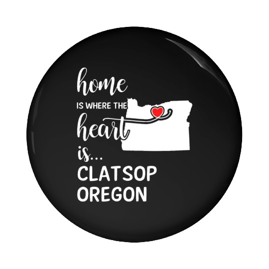 Clatsop County Oregon Is Where My Heart Is Gift Pin Buttons