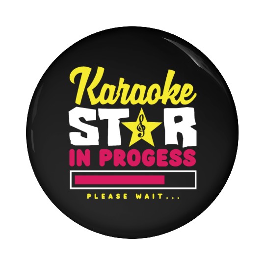 Funny Karaoke Singer Singing Musician Karaoke Gift Pin Buttons