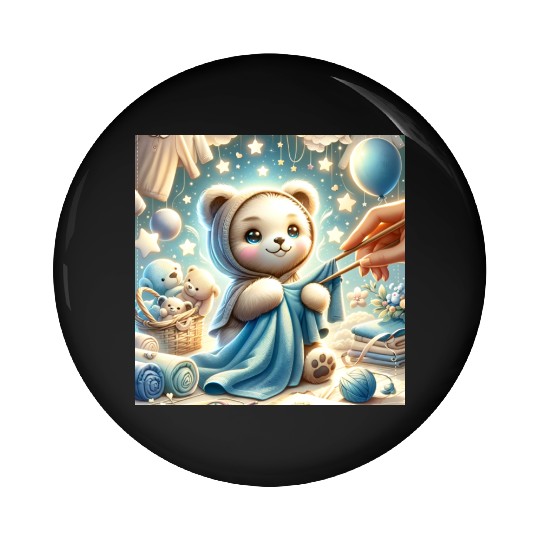 Starry Snuggles Panda Pin Buttons