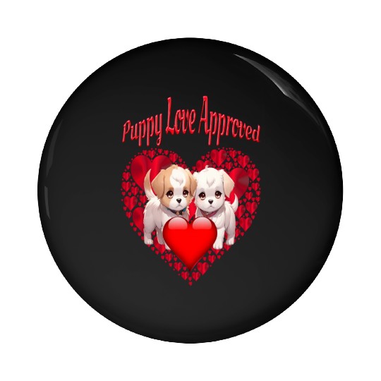 Puppy Love Approved Pin Buttons