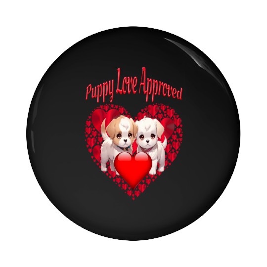 Puppy Love Approved Pin Buttons