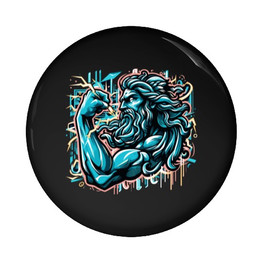 Zeus Lightning King Pin Buttons