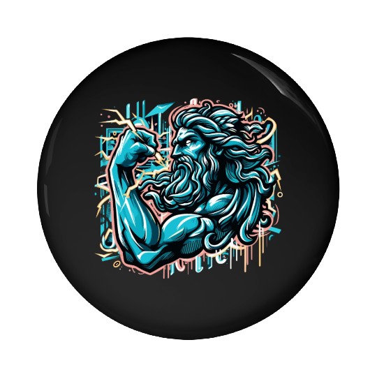 Zeus Lightning King Pin Buttons