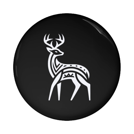 Deer Native American Zodiac Pin Buttons