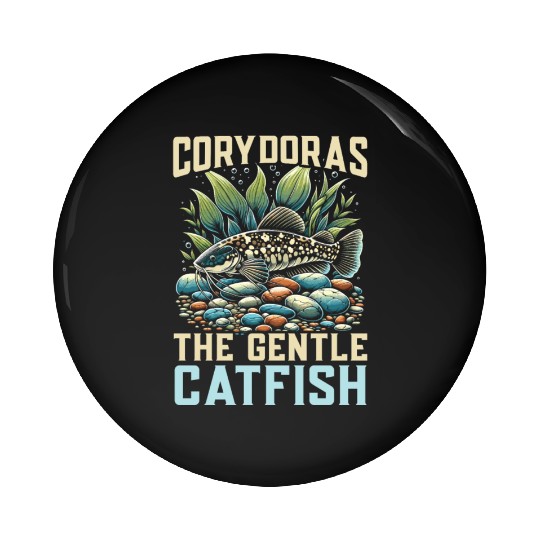 Corydoras Catfish Fish Lover Freshwater Aquarium Pin Buttons