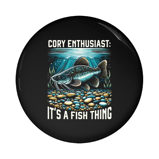 Corydoras Catfish Fish Lover Freshwater Aquarium Pin Buttons