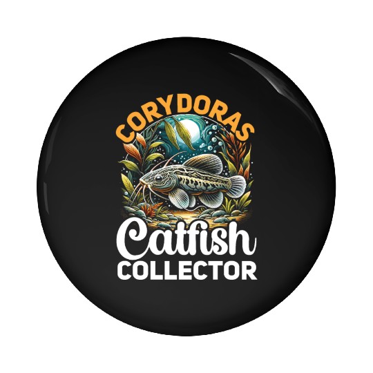 Corydoras Catfish Fish Lover Freshwater Aquarium Pin Buttons
