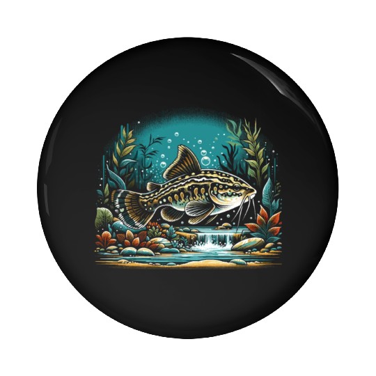 Corydoras Catfish Fish Lover Freshwater Aquarium Pin Buttons