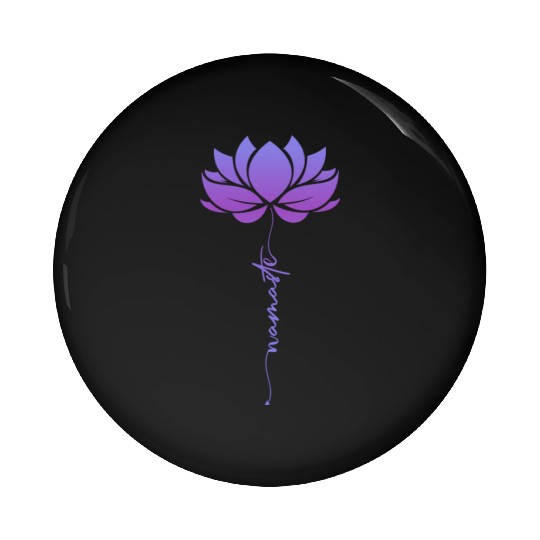 Namaste, Flower Yoga Pin Buttons Meditation