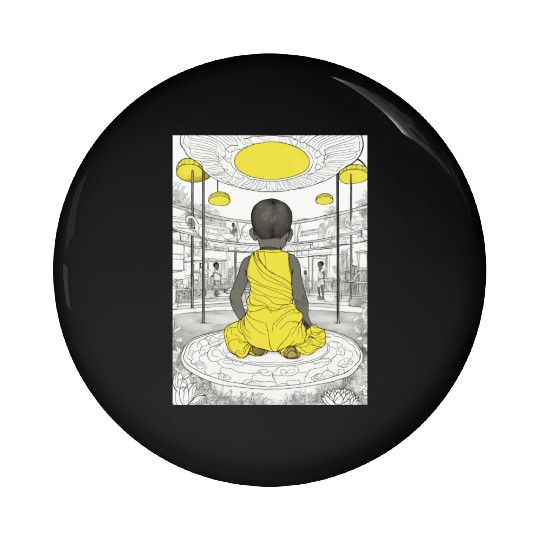 coloring book african children art Pin Buttons