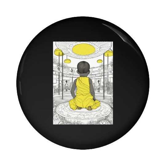 coloring book african children art Pin Buttons