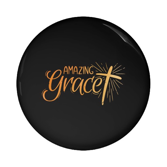 Amazing Grace Lettering Pin Buttons