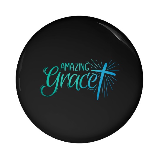 Amazing Grace Lettering Pin Buttons