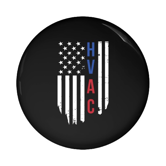 HVAC Technician US American Flag HVAC Mechanic Pin Buttons