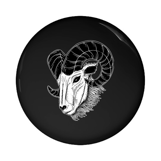 Dark Baphomet Goat Art Pin Buttons