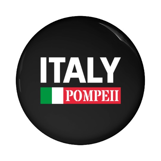Italy Flag Pompeii Conservation Volcanic Eruption Pin Buttons