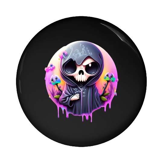 Grim Reaper Pin Buttons