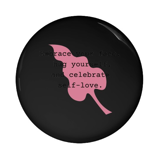 Self-Love Affirmation Leaf Design Pin Buttons