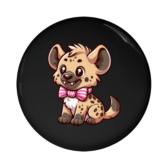 Playful Hyena Cartoon Pin Buttons
