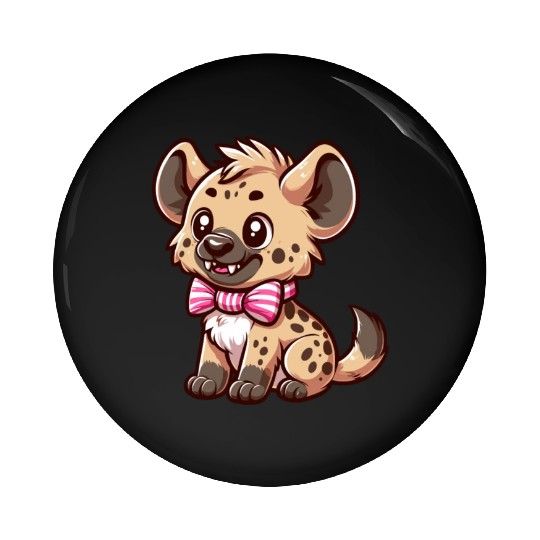 Playful Hyena Cartoon Pin Buttons
