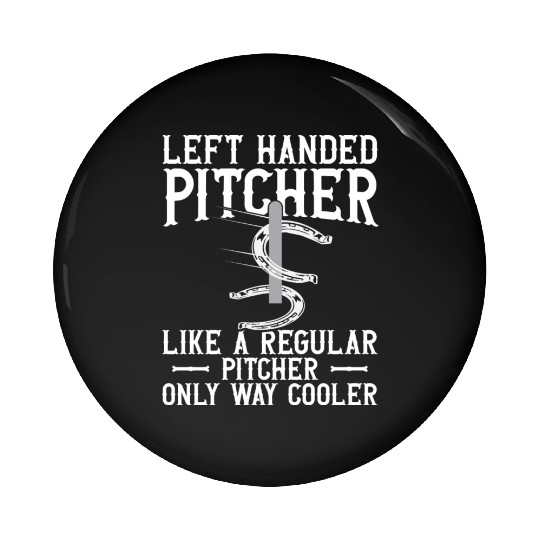 Left Hander Pitcher Horseshoe Pitching Pin Buttons