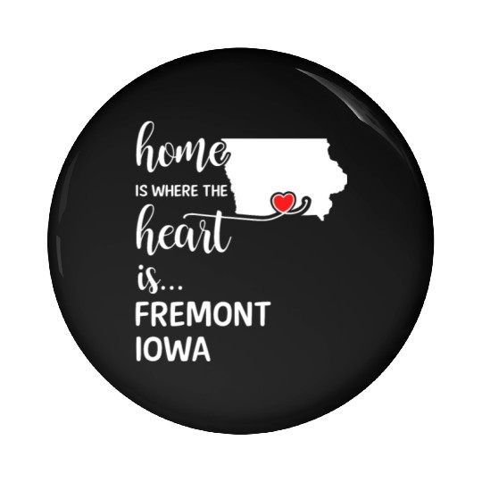 Fremont County Iowa Is Where My Heart Is Gift Pin Buttons