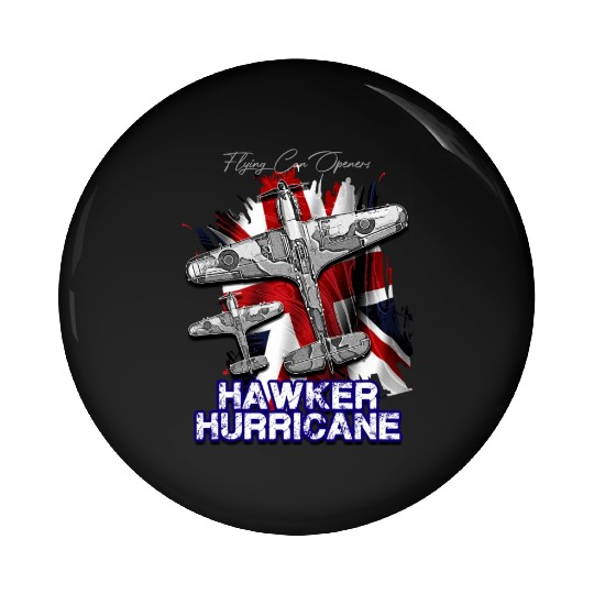 The Hawker Hurricane British single-seater monopla Pin Buttons