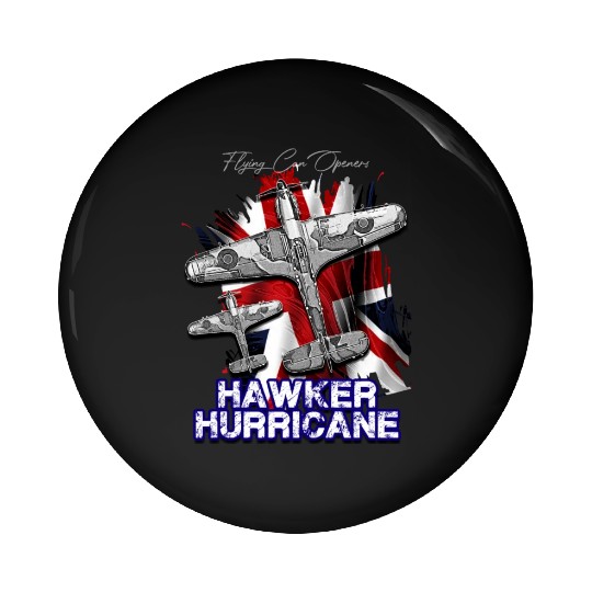 The Hawker Hurricane British single-seater monopla Pin Buttons