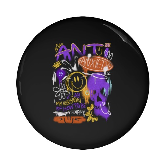 Anti-Anxiety Brutalism Pin Buttons