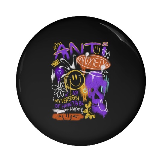 Anti-Anxiety Brutalism Pin Buttons